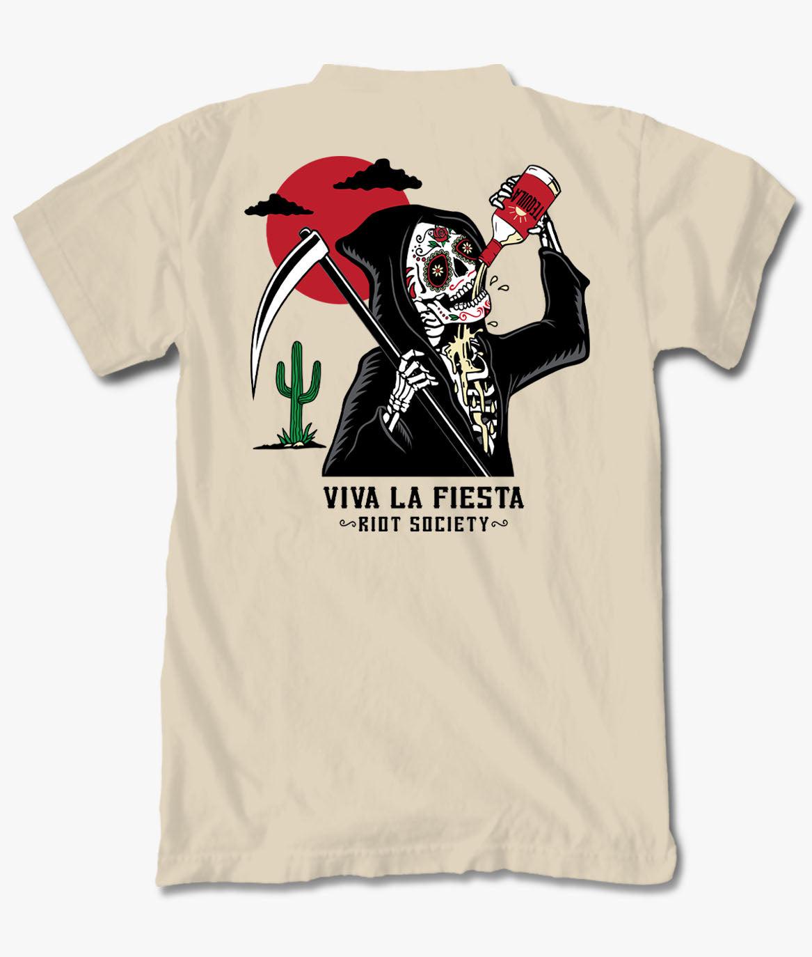 Viva la Fiesta Reaper Mens T-Shirt - S - Riot Society
