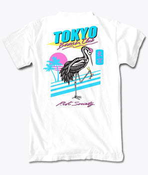 Crane Skeleton Tokyo Beach Club 2.0 Mens T-Shirt - S - Riot Society