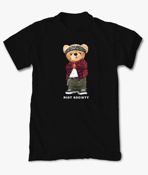 Thug Bear Teddy Mens T-Shirt - S - Riot Society