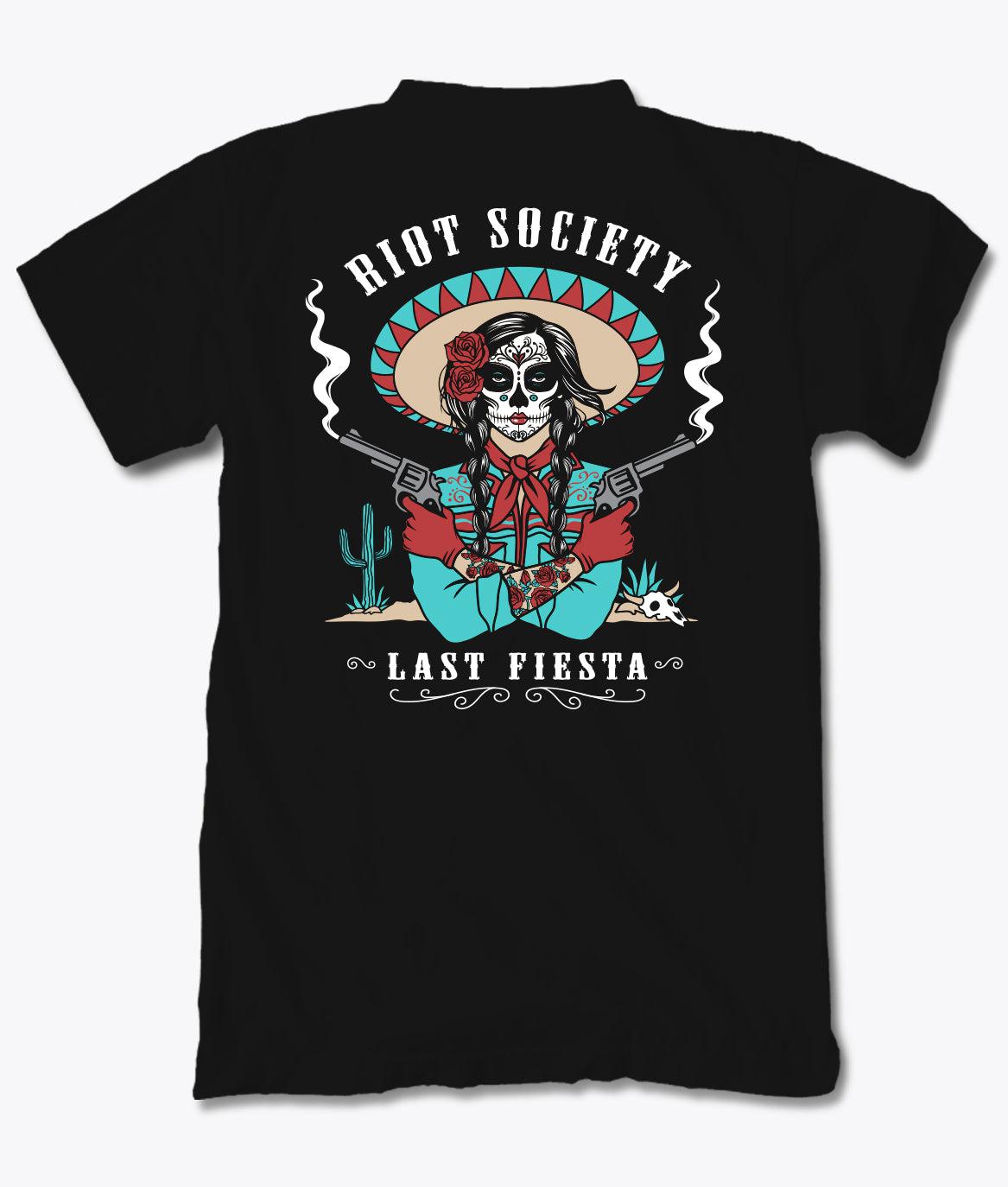 The Last Fiesta Vaquera Cowgirl Mens T-Shirt - S - Riot Society