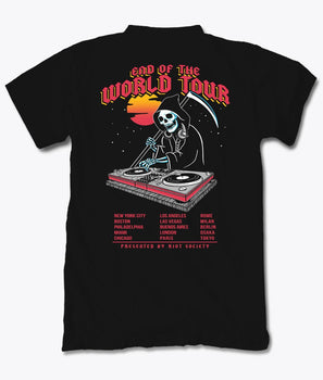 Reaper DJ End of the World Tour Mens T-Shirt - S - Riot Society