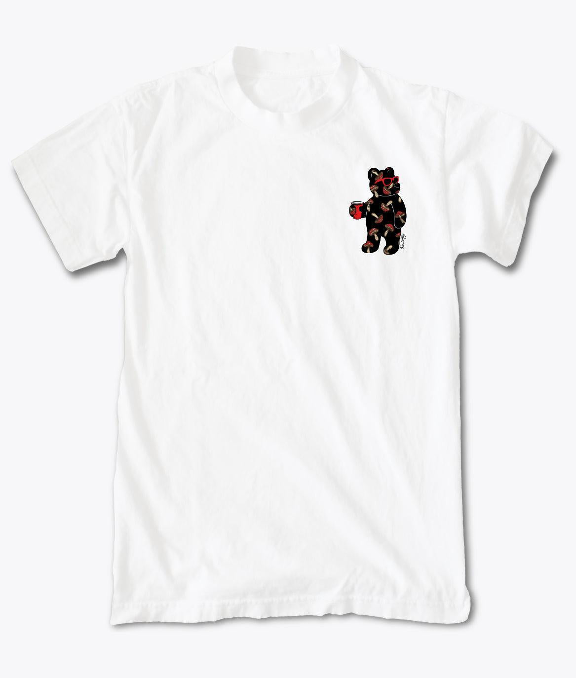 Mushroom Bear Mens T-Shirt - S - Riot Society