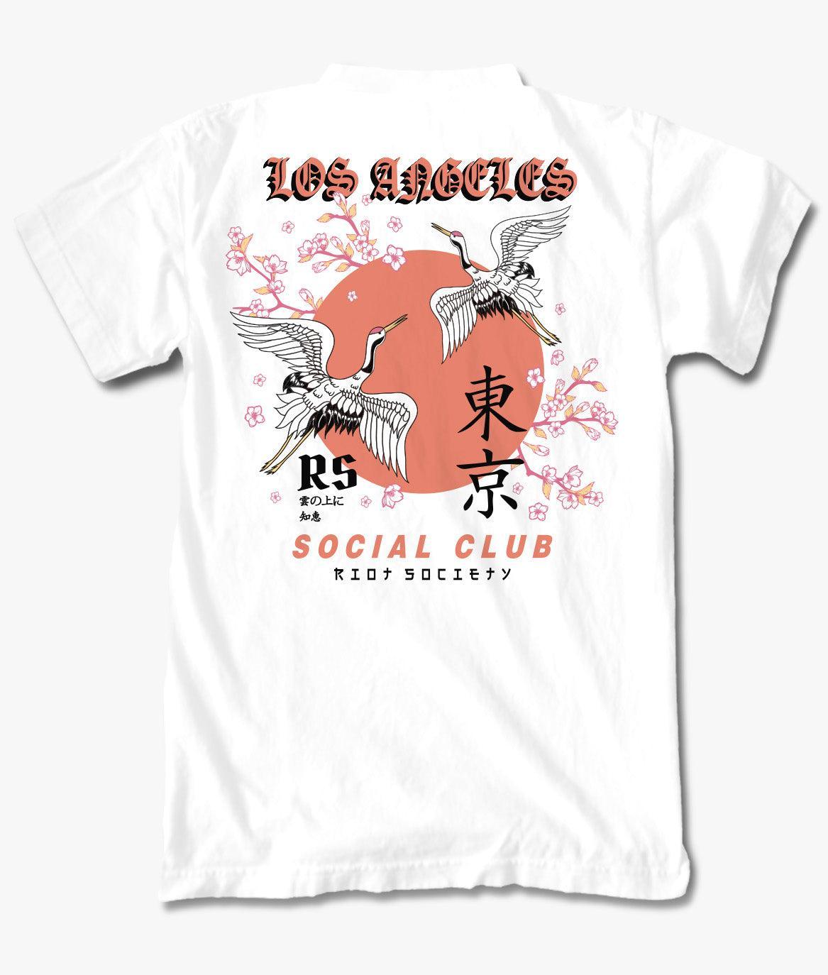 Los Angeles Cranes Social Club Mens T-Shirt - S - Riot Society