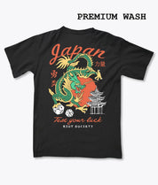 Japan Test Your Luck Dragon Puff Premium Wash Mens T-Shirt - S - Riot Society