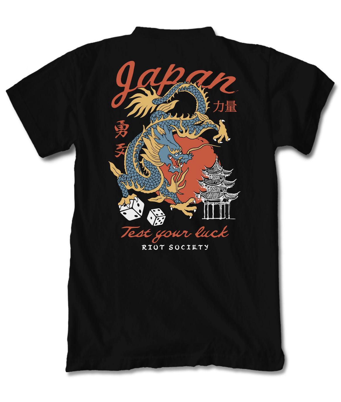 Japan Test Your Luck Dragon Mens T-Shirt - S - Riot Society