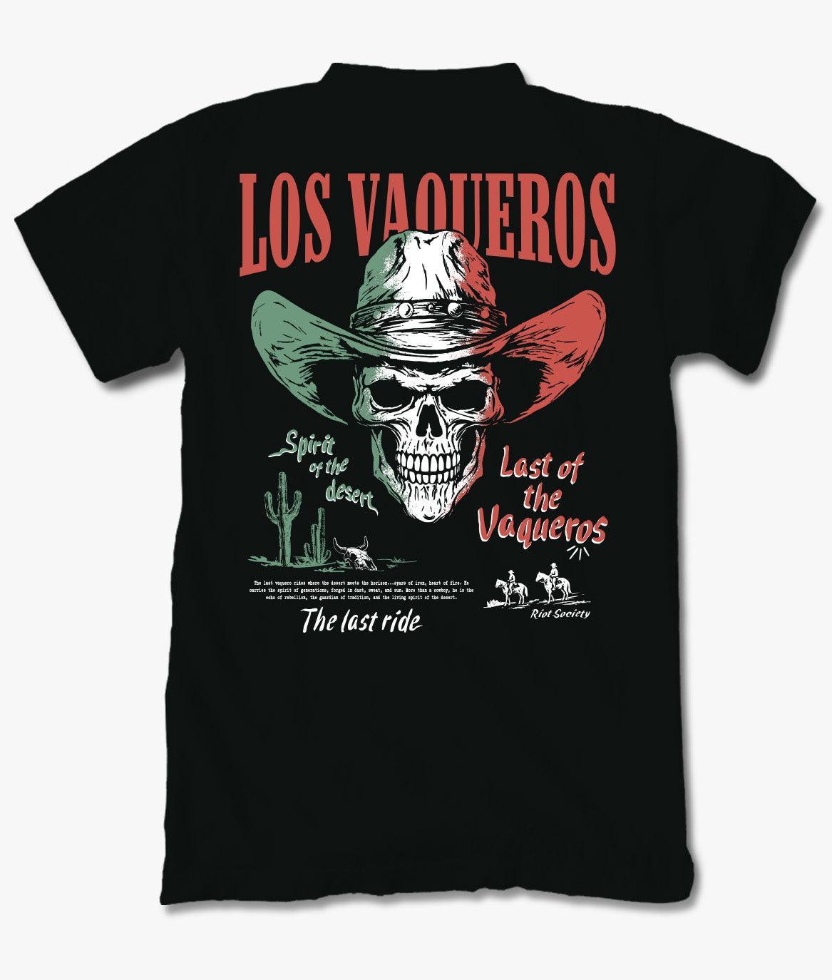 Last of the Vaqueros Skull Mens T-Shirt - S - Riot Society
