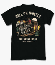 Skeleton Stagecoach Hell on Wheels Mens T-Shirt - S - Riot Society