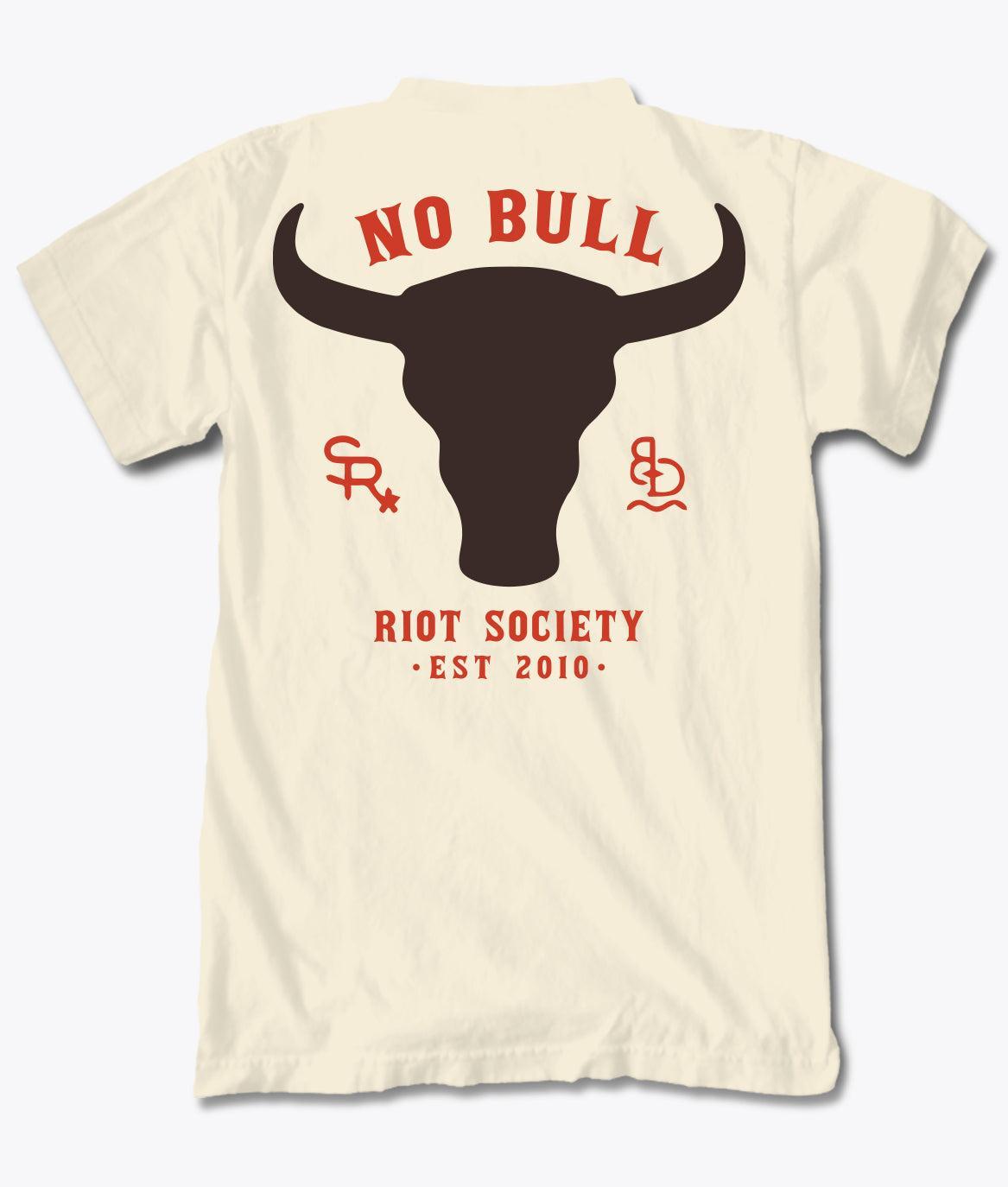 No Bull Cow Skull Mens T-Shirt - S - Riot Society
