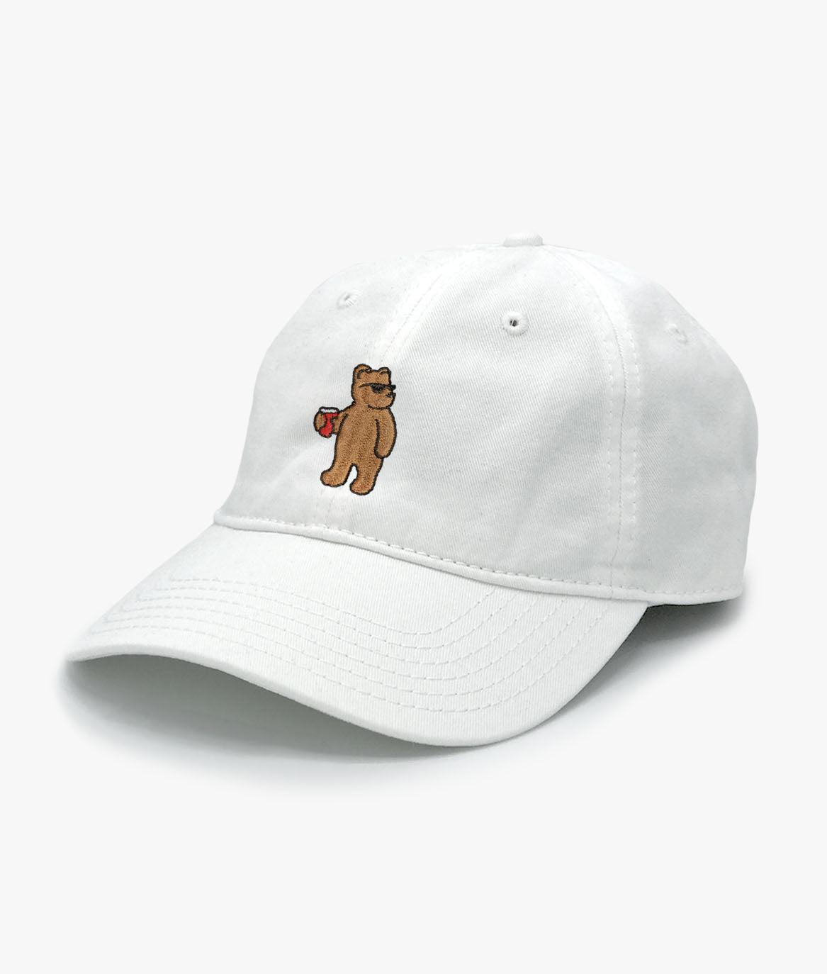 Familiar embroidered bears cap - White