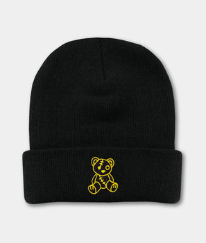 Teddy Bear Outline Embroidered Womens Beanie - OS - Riot Society