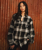 8 Ball Cherries Embroidered Unisex Premium Yarn-Dyed Long Sleeve Flannel Shirt - S - Riot Society