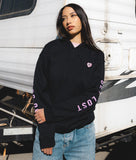 Luv Sux Candy Heart Embroidered Womens Hoodie - S - Riot Society