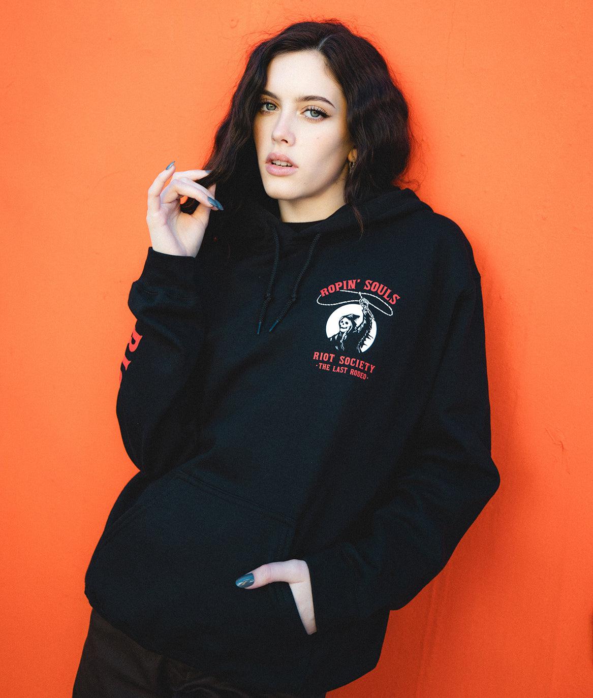 Rodeo Reaper Ropin' Souls Womens Hoodie - S - Riot Society