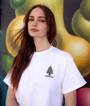 Feelin Pine Embroidered Womens Tee - S - Riot Society