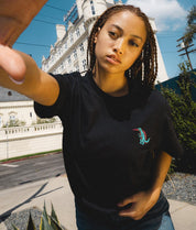 Godzilla Kaiju Embroidered Womens Tee - S - Riot Society