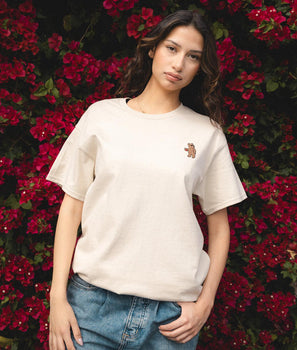 Riot Bear Embroidered Womens Tee - S - Riot Society