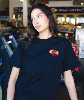 Native Buffalo Embroidered Womens Tee - S - Riot Society