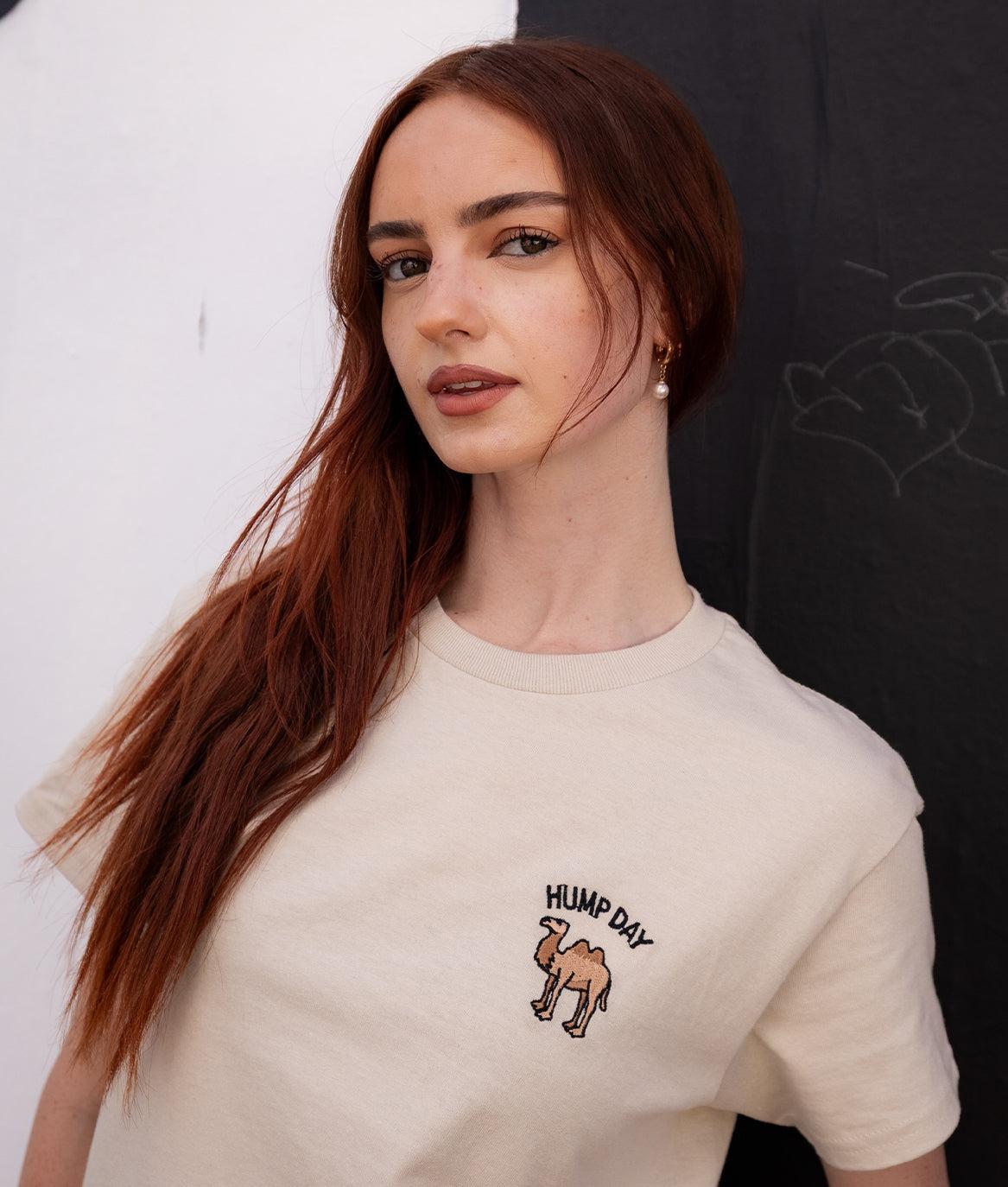 Hump Day Camel Embroidered Womens Tee - S - Riot Society
