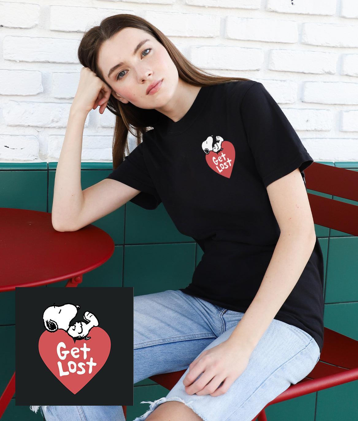 Peanuts Snoopy Get Lost Boyfriend Tee - S - Riot Society