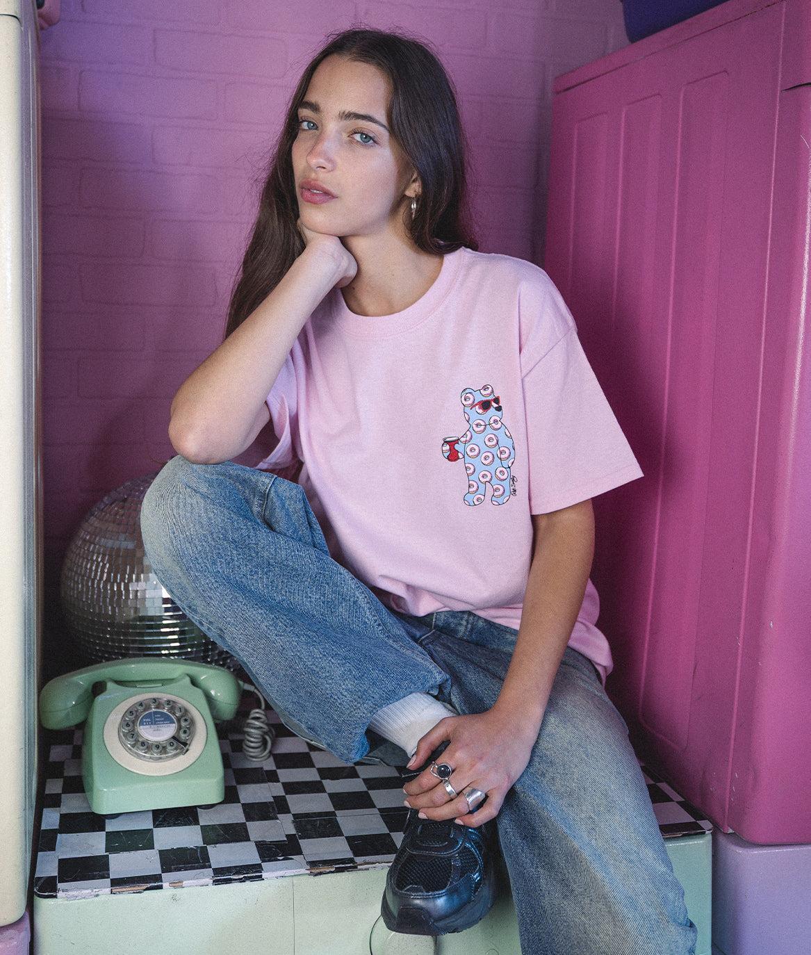 Donut Bear Womens Tee - S - Riot Society