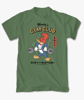 Woody Woodpecker's Gym Club Boys Tee - S - Riot Society