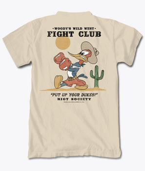 Woody Woodpecker's Wild West Fight Club Boys Tee - S - Riot Society