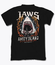 JAWS Amity Island Welcomes You Kids Tee - Black - S - Riot Society