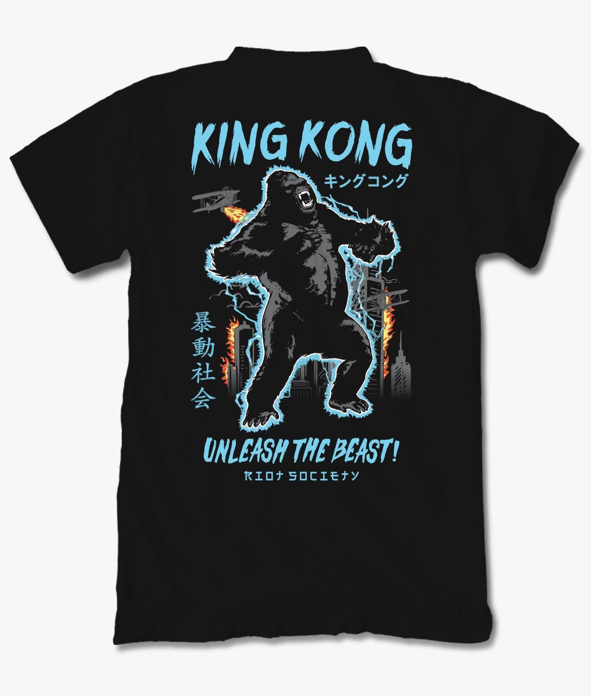 King Kong Unleash the Beast Kanji Mens T-Shirt - - Riot Society