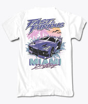 Fast & Furious Miami Drifting Mens T-Shirt - White - S - Riot Society