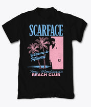 Scarface Miami Beach Club Mens T-Shirt - Black - S - Riot Society