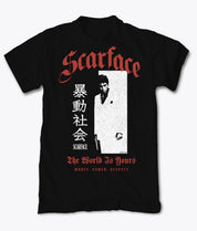 Scarface Japan Kanji Mens T-Shirt - Black - S - Riot Society