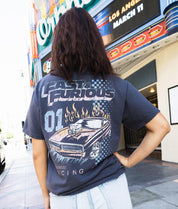 Fast & Furious Racing Team Boyfriend Tee - Graphite - S - Riot Society
