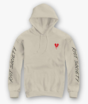 Broken Heart Drip Embroidered Womens Hoodie Sale - - Riot Society