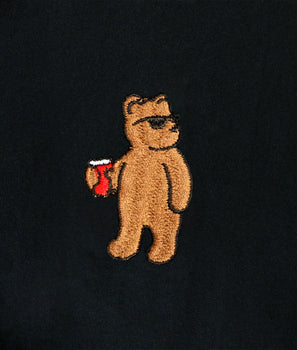 Riot Bear Embroidered Womens Tee - - Riot Society