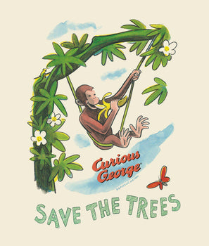 Curious George Save the Trees Womens Tee - - Riot Society