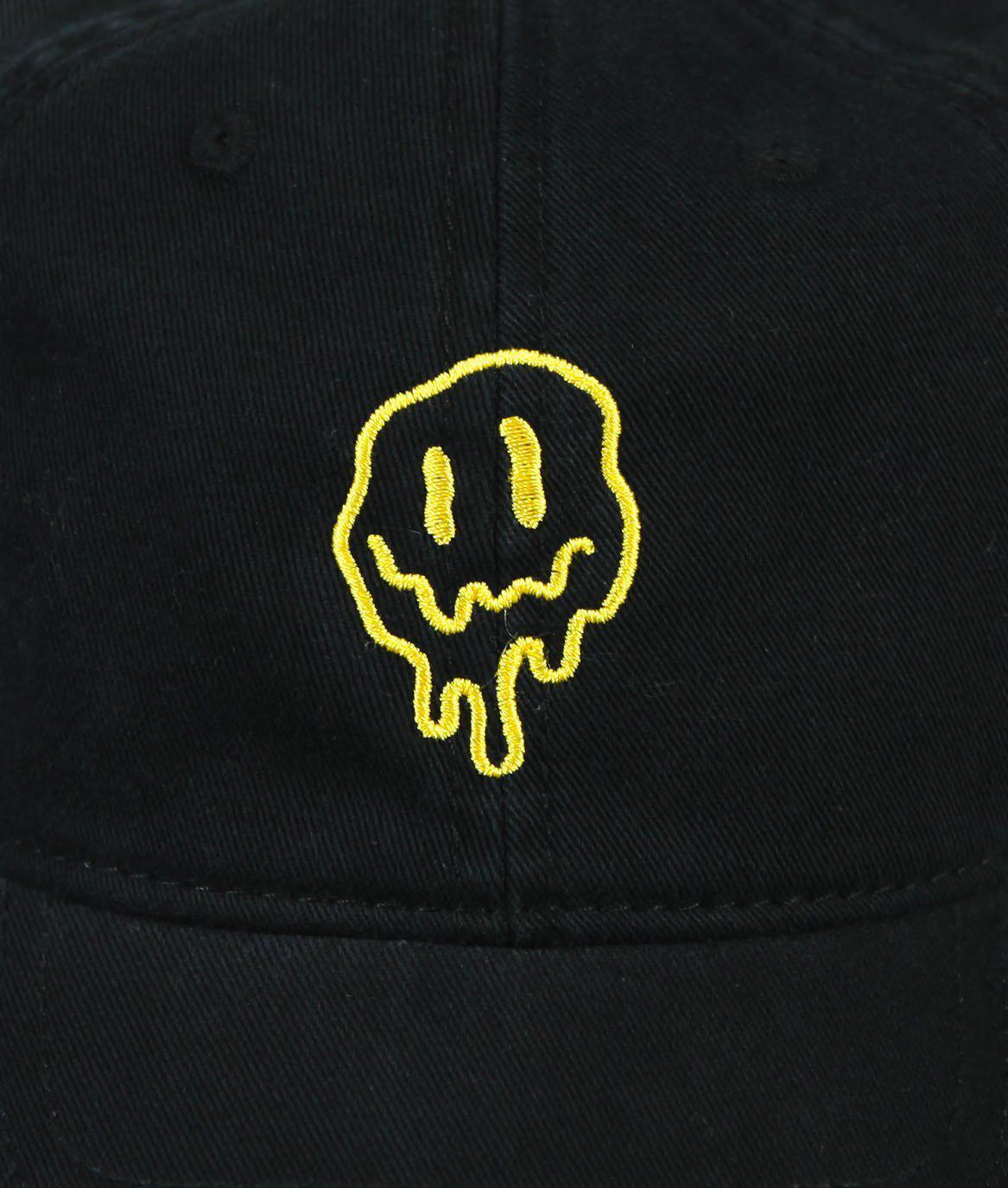 Happy Face Drip Embroidered Dad Hat - - Riot Society