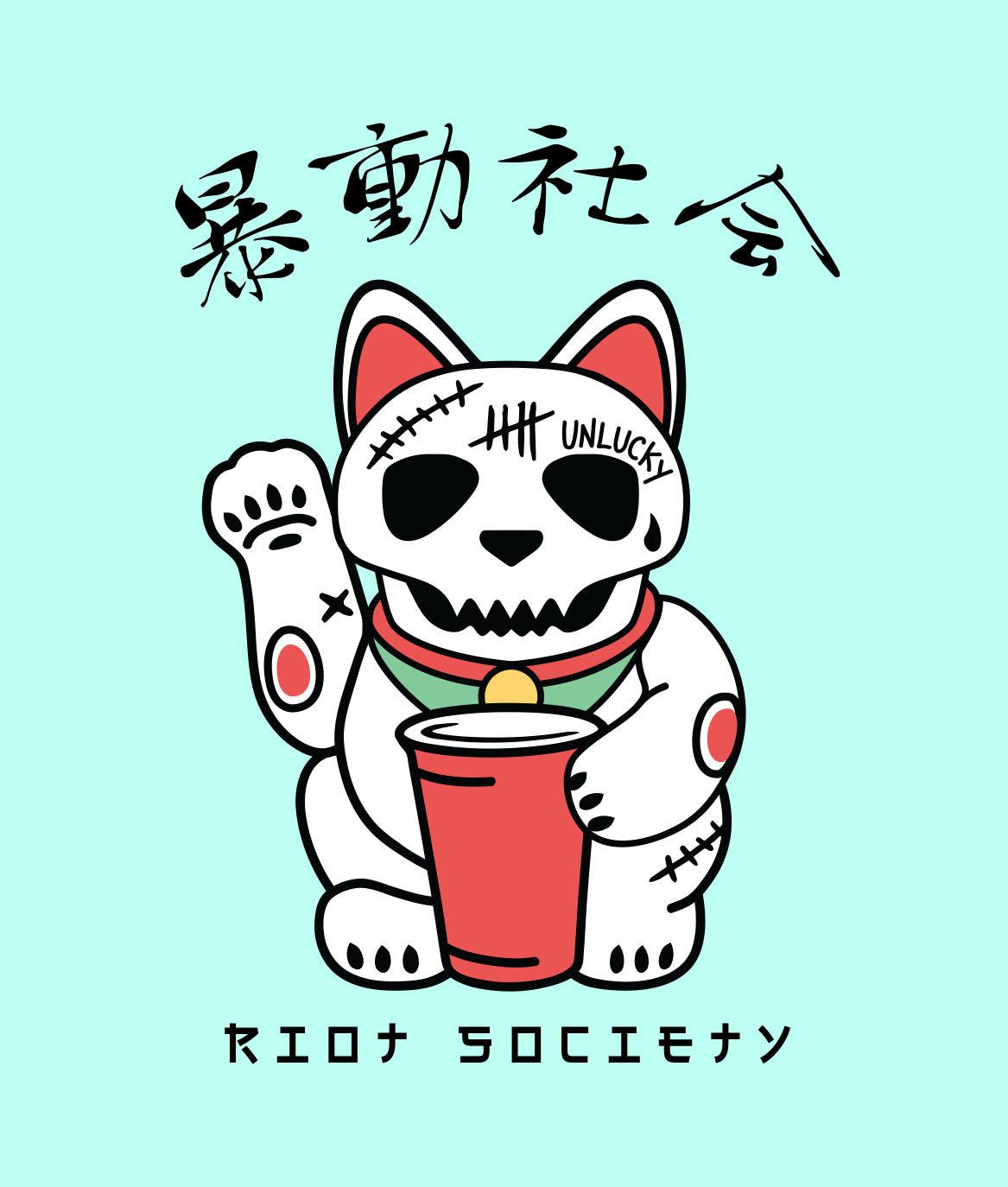 Lucky Cat Skull Tattoo Boys Tee - - Riot Society