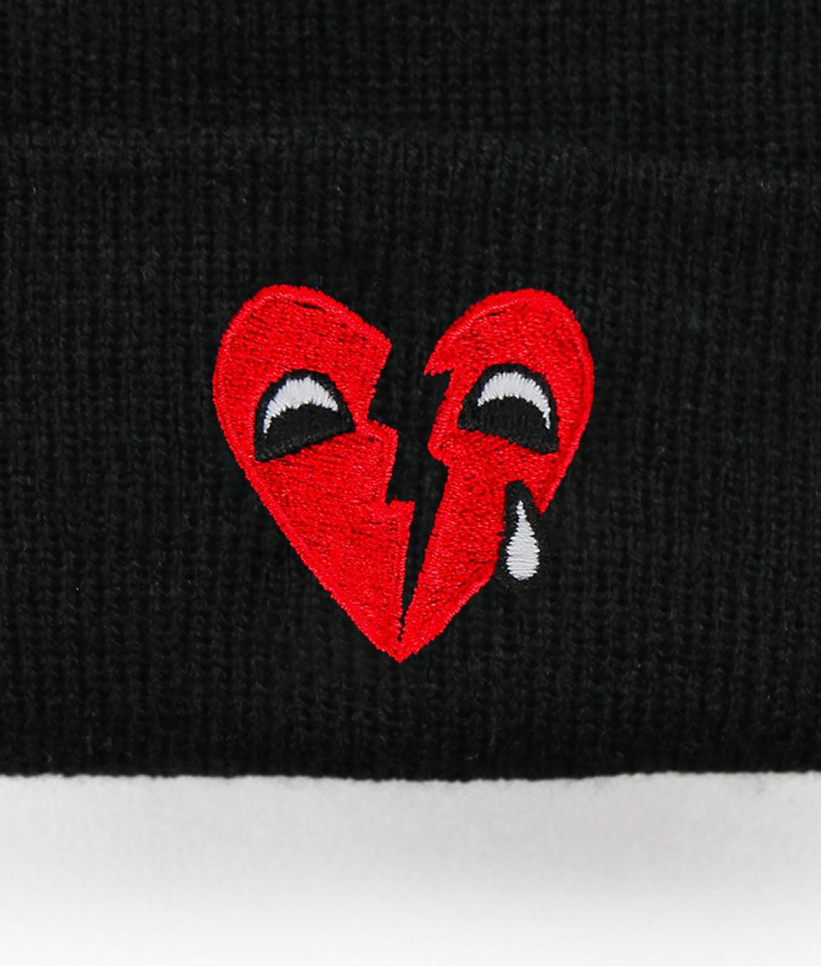 Broken Heart Tears Embroidered Beanie - - Riot Society