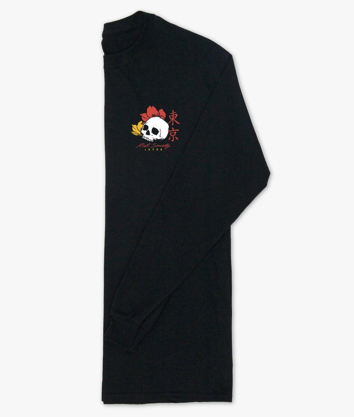 Geisha Shame Mens Long Sleeve T-Shirt - Black - - Riot Society