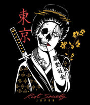 Geisha Shame Mens Long Sleeve T-Shirt - Black - - Riot Society