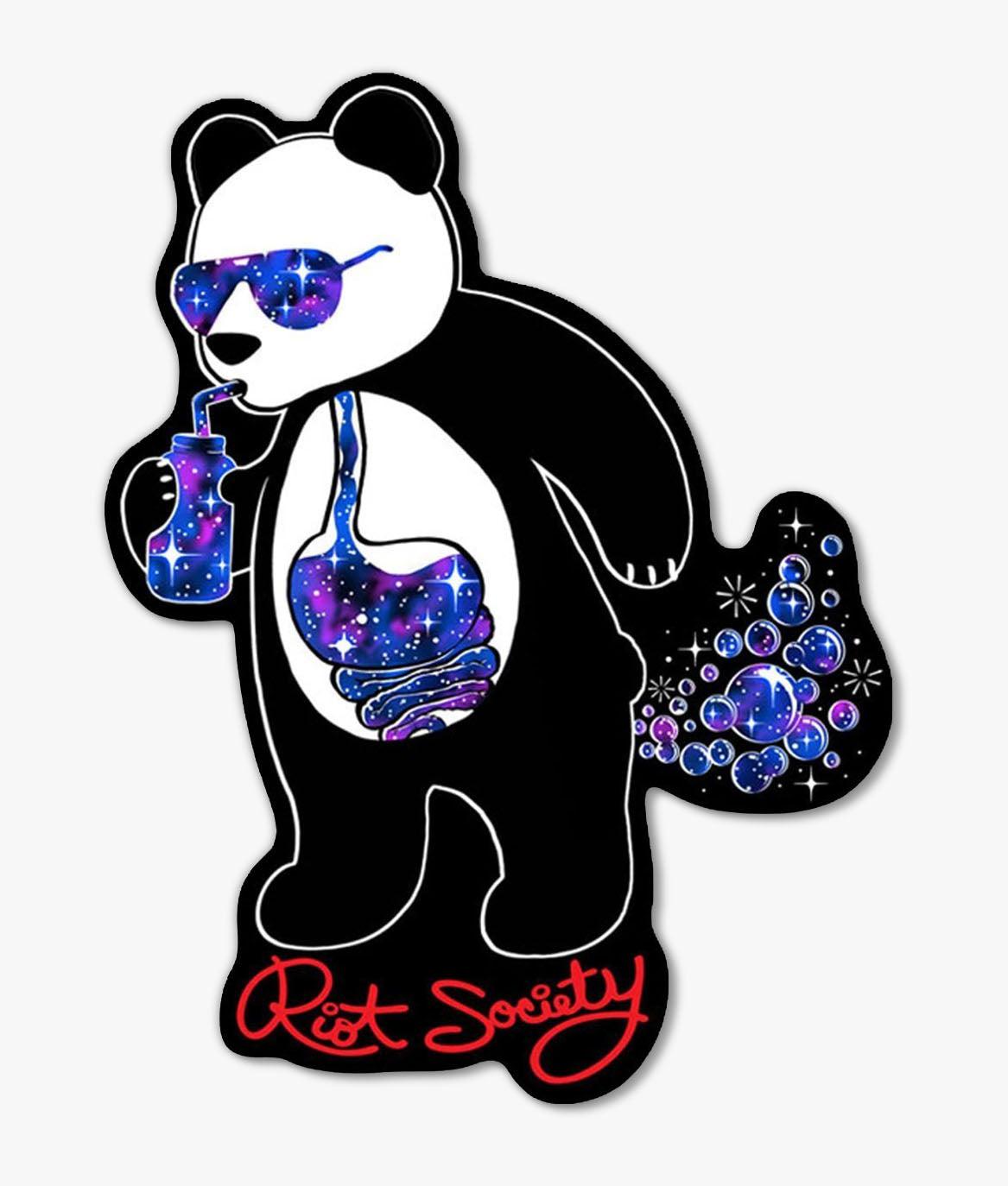 Panda Space Bubbles Sticker - - Riot Society