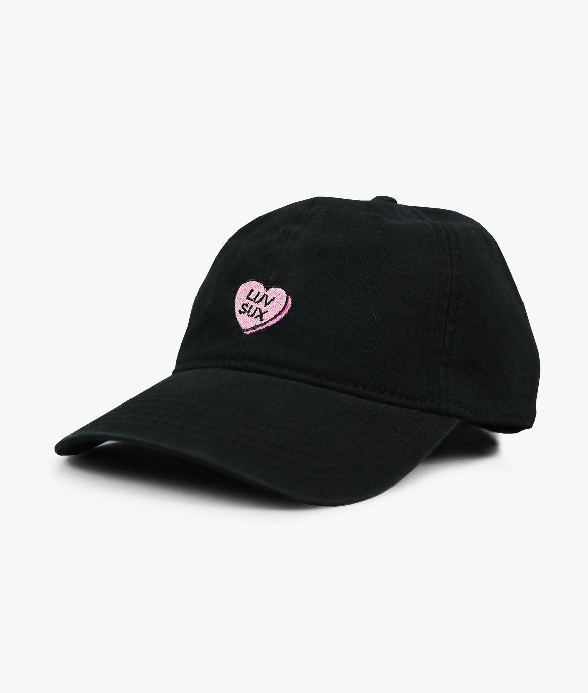 Luv Sux Candy Heart Embroidered Dad Hat - OS - Riot Society
