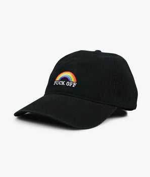 Fuck Off Rainbow Embroidered Dad Hat - OS - Riot Society