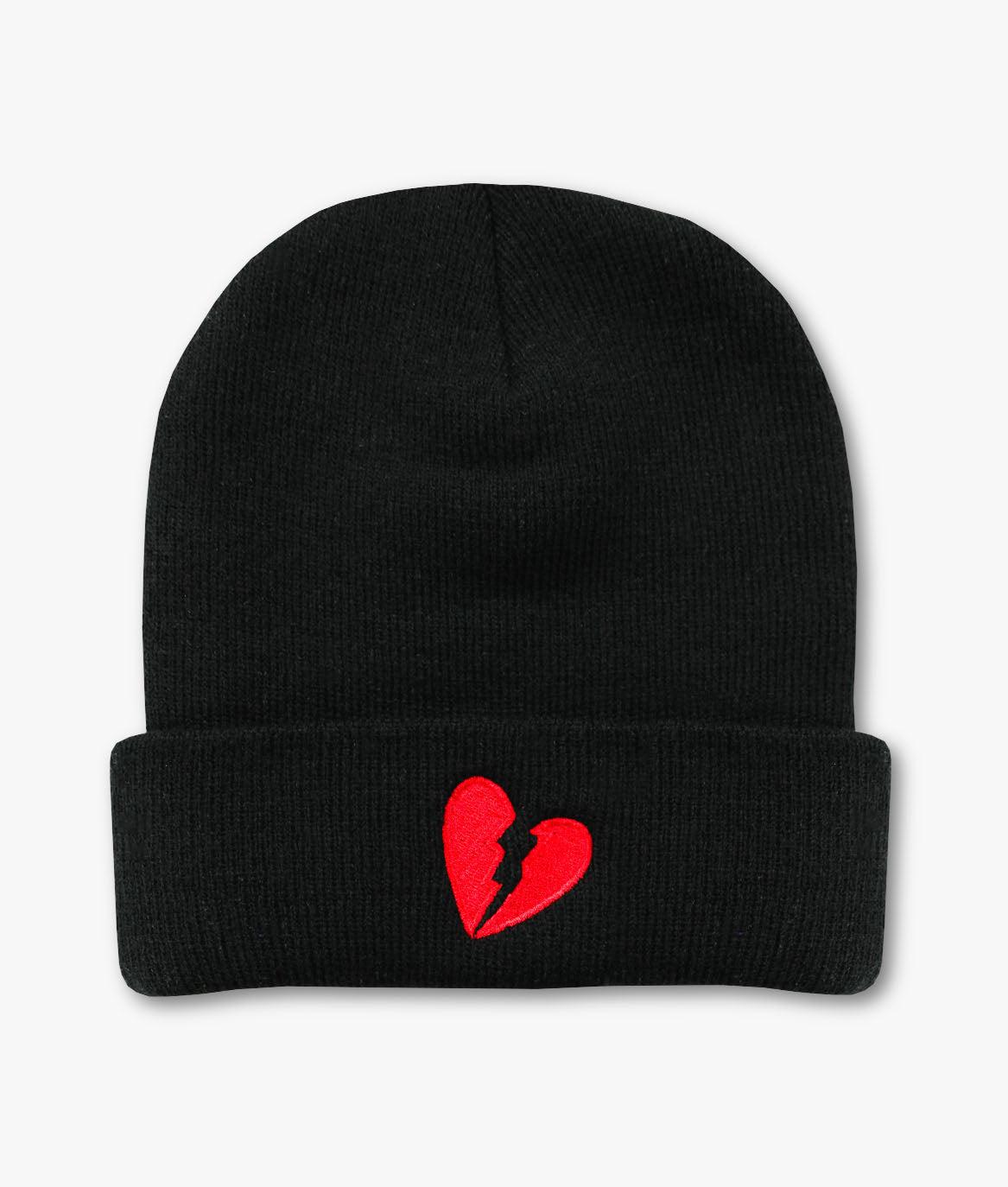 Broken Heart Embroidered Beanie - OS - Riot Society