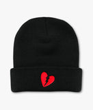 Broken Heart Embroidered Beanie - OS - Riot Society