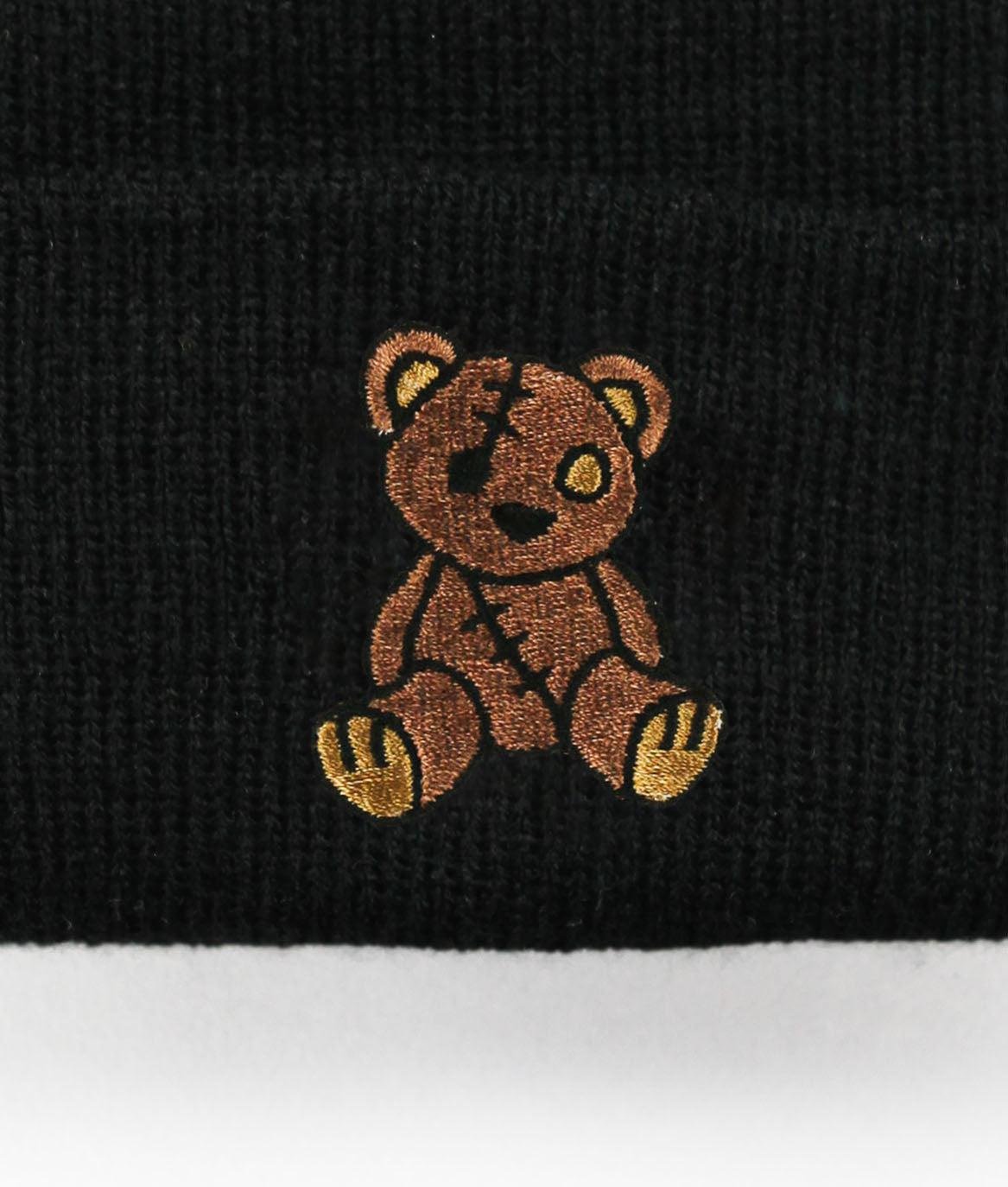 Teddy Bear Embroidered Beanie - OS - Riot Society