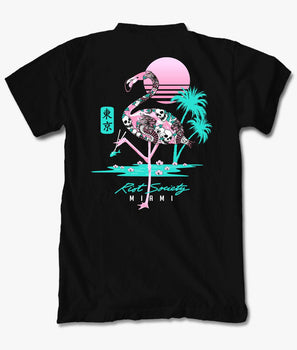 Flamingo Tattoo Kanji Mens T-shirt - S - Riot Society