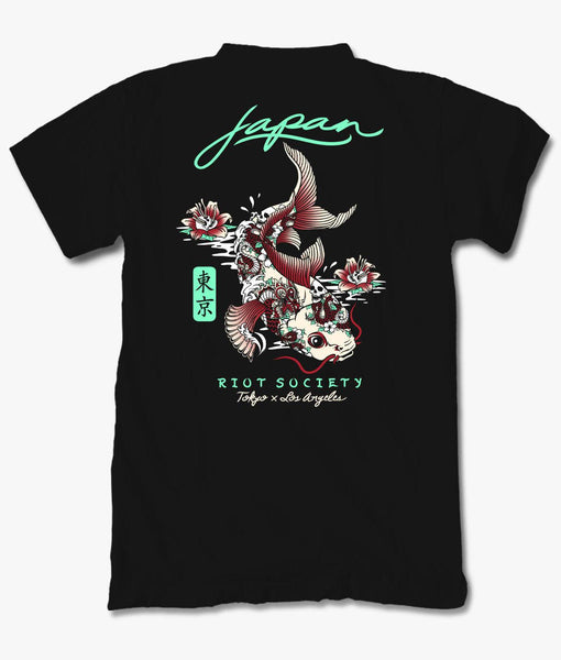 Japan Koi Tattoo Mens T-Shirt | Riot Society Clothing