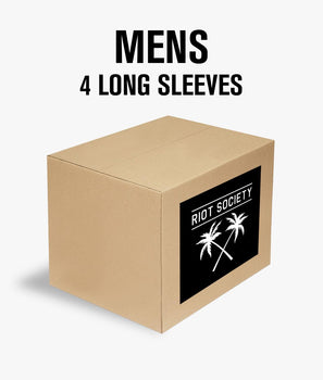 4 Men Long Sleeve T-Shirts Mystery Box - S - Riot Society