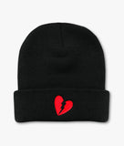 Broken Heart Embroidered Womens Beanie - OS - Riot Society